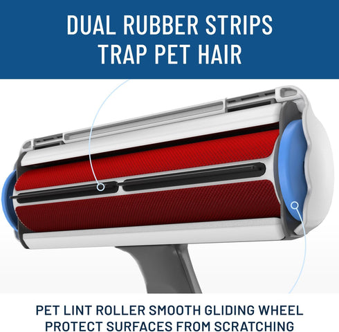 Triton Pet Hair Remover with Fur Trapping Compartment, Easy to Use Tool for Cat & Dog Hair Removal