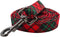 Durable Soft Dog Leash with Cotton Handle for Small, Medium & Large Dogs - Christmas Red Plaid