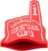 Giant 18 Inch Foam Finger - We're Number 1 Hand for Cheerleading, Sports Events, Vibrant Celebration Colors