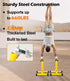 TABEKE Push Up Bar, 14'' High Steel Parallettes & Dip Bar with Foam Handle for Home Gym Strength Training