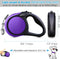 Heavy Duty Retractable Dog Leash, 16ft for S to L Dogs up to 45/115 lbs, Upgraded Lock System, Purple