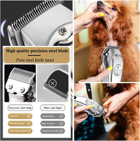 Trimmers yucca Dog Grooming Clippers for Thick Heavy Coats, Cordless Dog Clippers Professional with Metal Blade