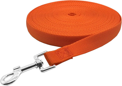 Nylon Training Dog Leash for Small Medium Large Dogs, 15ft 20ft 30ft 50ft Long Leash for Obedience Recall Training,