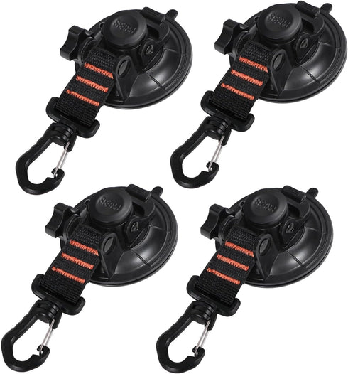 REDCAMP Heavy Duty Suction Cup Anchor with Securing Hook Tie Down, Removable Camping Tarp Accessory