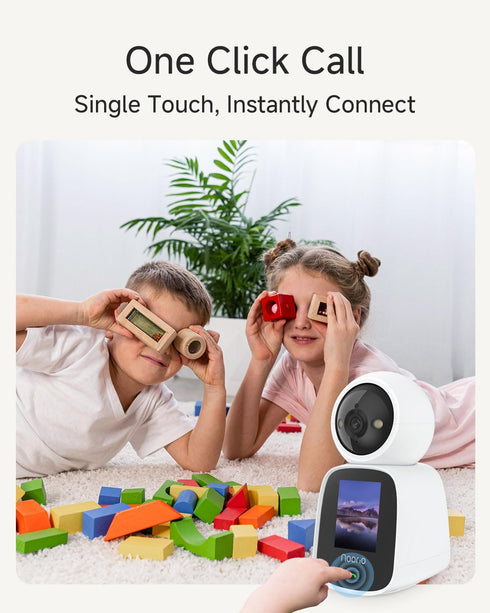 Noorio 5G 2K 360 2.4 Inch CL200 Two Way Video Calling Camera, One Click Call Pet Camera with Phone App, PTZ Dog Cam