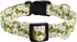 Flower Patterns Dog Collar with Accessories, Soft Cotton for Small Medium Large Female and Male Dogs (Green Sunflower,