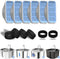 PEKTACO Cat Water Fountain Replacement Filters & Pre-Filter Sponges for 3.2L/108oz Automatic
