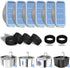 PEKTACO Cat Water Fountain Replacement Filters & Pre-Filter Sponges for 3.2L/108oz Automatic