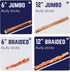 12 Inch 6 Pack Devil Dog Pet Co - Jumbo Bully Sticks for Dogs - Extra Thick Low Odor Grass Fed Beef Pizzle Chews
