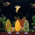 5 pcs Betta Mushroom Hammock + Leaf Pads - Fish Tank Silicone Soft Aquarium Playing Pads with Suction Cup Decorations