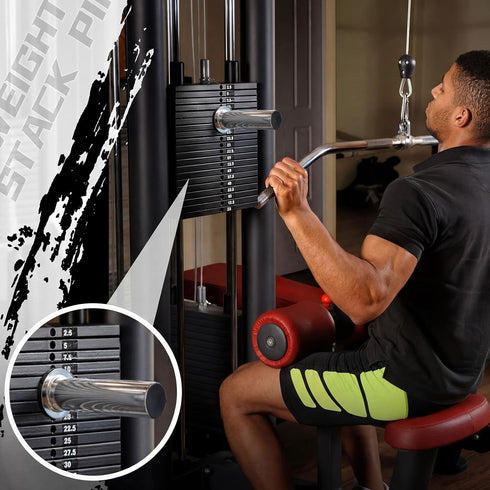 2 2 Inch Lasnten Pcs Weight Stack Pin Extender Gym Pin with Spring Clip Collar for Weight Plate Cable Strength Exercise