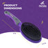 Hertzko Bristle Brush for Dogs and Cats - Long or Short Hair, Single Sided Dense Bristles Remove Loose Hair, Tangles,