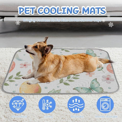 imiBBWQu Summer Summer 27" 22" Cooling Pad Easter Eggs Pet Cooling Mat Washable Pad Bed Mat Dog Crate Chew Proof