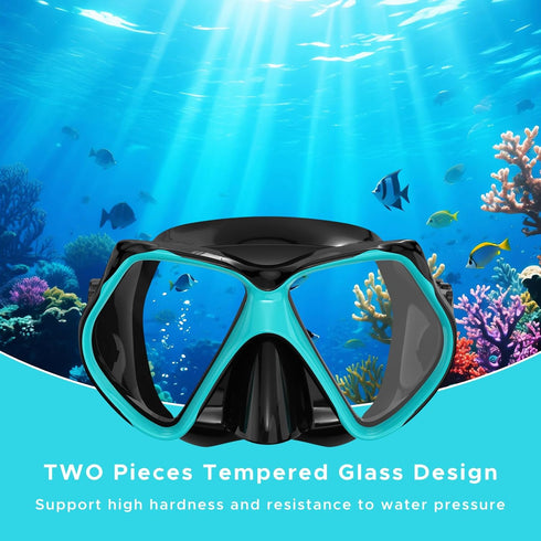 Set Swimming Packages Snorkeling Gear for Adults, Dry Snorkel, Mask Adult, Diving Scuba Mask, Scuba Gear, Goggles