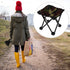 INOOMP Portable Folding Fishing Stool Camp Chair Camouflage Small Foldable Outdoor Seat for Camping Hiking and Fishing