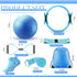 Poen 14 Pcs Pilates Ring and Ball Set for Women, Pilates Ring Circle Ball with Stretching Strap and 8 Resistance Bands