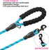 Dog Leash, 5 FT Heavy Duty Double Handle with Comfortable Padded and Reflective for All Dog Sizes (Rope-Blue)