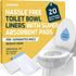 Lunderg Toilet Liners with Lemon Super Absorbent Pads - Value Pack 20