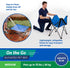 Coolaroo On The Go Cooling Elevated Dog Bed, Portable for Travel & Camping, Collapsible Storage, Medium, Aquatic Blue