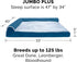 Furhaven Two-Tone Faux Fur & Suede L Shaped Chaise Replacement Dog Bed Cover, Jumbo Plus (XX-Large) - Marine Blue,