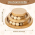 3-Level 7 YooxArmor Cat Ball Track Toy for Cats, Wooden Tower with Spinning Balls, Interactive Indoor Play for Kittens