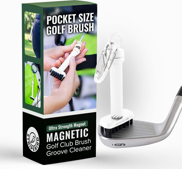 Magnetic Golf Club Brush, Detachable Groove Cleaner with Premium Nylon Bristles for Golf Accessories