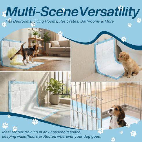 Ysoritha 15 (Clear-15 Puppy Potty Pad Wall Holder Clips, Pcs Dog Pee Pad Wall Holder Prevents Male Dog Leg-Lifting