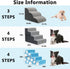 OYLZ 4 18" Dog Stairs Pets Steps Gray Pet Ladder for Sofa Couch and Bed Made of High Density Sponge Stairs