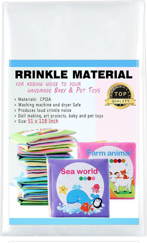 Zonon Noise Making Crinkle Paper Material for Baby Dog Cat Toys, Pet Supplies (51 x 118 Inch)