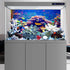 AWERT 72x18 inches Undersea Theme Aquarium Background, Colorful Coral Tropical Fish Tank Vinyl
