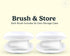 Jasper Dog Toothbrush, 360º Dog Tooth Brushing Kit, Clear 2-Pack for Dog and Cat Teeth Cleaning