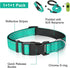 Dynmeow Reflective Dog Collar and Leash Set, 6FT Strong Climbing Rope Leash with Padded Handle, Adjustable Pet Collar with Soft Neoprene Padding for Puppy Small Dogs (Teal,XS)