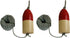 KUFA 2 Pack of Sports 1/4" x 100' Lead Rope & 5"X11" Red/White