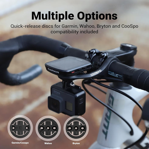 CooSpo Bike Computer Mount, Out Front Cycling Computer Extended Mount, Compatible with Garmin, Wahoo, Bryton, Bike