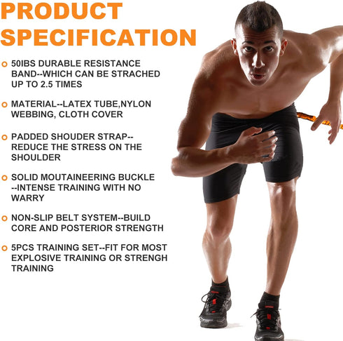 OYINDIZ Set Resistance Explosive Training Help to Improve Power, Strength, Agility, Track and Field for Football