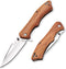Vickay Folding Pocket Knife, EDC Knife with 8Cr13MoV 3.19" Stainless Steel Blade and Brown Wood Handle for Outdoor
