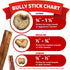 Downtown Pet Supply 6-inch Bully Sticks for Dogs, Pack of 18 - Nutrient-Rich, Odor Free Chews