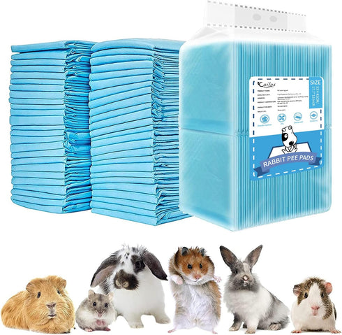 20 Pcs Rabbit Pee Pads, Disposable Super Absorbent Diaper, Pet Toilet/Potty Training