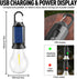 Bulb Lantern3 Backpacking, (T01) Solar Tent Camping Light Rechargeable Portable LED Camping Lighting Modes Tungsten