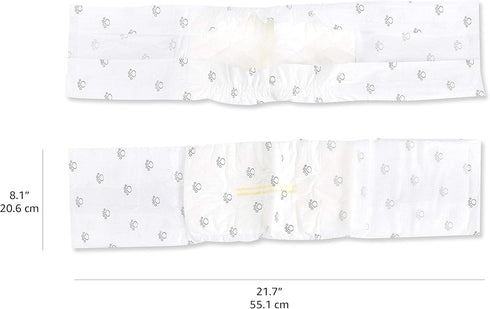 50-Pack Amazon Basics Absorbent, Leakproof Male Dog Wrap Disposable Diapers with Wetness Indicator, Breathable, Small