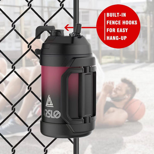 24 128 Sports Water Jug - Gallon Water Bottle - Large Insulated Stainless Steel Bottle for Gym, Workouts, Basketball