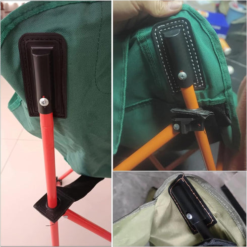 SquEqu 8 Pack 5/8 Inch Camping Folding Chair Backrest Bracket Support Replacement Sewing Mount Frame Tube Holder Stops