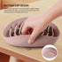 Coomazy Silicone Slow Feeder Dog Cat Bowls, Interactive Puzzle Toy for Food Training, Dusty Pink, Large (3.2 Cup)