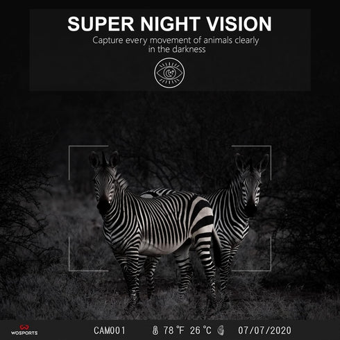 WOSPORTS Camera,24MP 1080P Mini Trail HD Game Camera Motion Activated with IR Night Vision Waterproof Video Deer Cam