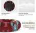 Maroon Animal Print Dog Bed for Small Pets - Anxiety Relief Pillow Bed - Size M