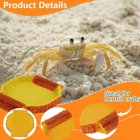 TELADESHX 6.1 5.71 0.79 inches) Hermit Crab Water Tank Hermit Crab Habitat Reptile Food Dish Accessories for Hermit