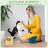 Zhehao 4 Pcs Elevated Cat Bowls, 15 Degrees Tilted Raised Plastic Food and Water Bowls for Cats and Small Dogs (Bear)