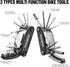 ROCKBROS Bike Repair Kits 16 In 1 Multi-Function Bike Tool Kits Portable Foldable Bike Multitool Cycling Tool Kit Bike Tool Allen Wrench Tire Levers by ROCKBROS