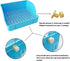 10Pcs Chinchilla(Blue) Rabbit Litter Box Toilet,Bunny Plastic Square Cage Toilet with Grate Rabbit Corner Litter