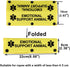 Therapy Service Dog Leash Sleeve Emotional Support Animal Dog Leash Wrap Wrap Alert Hanging ID Patch Tag Pet Birthday Gift (Emotional Support-YE Sleeve)